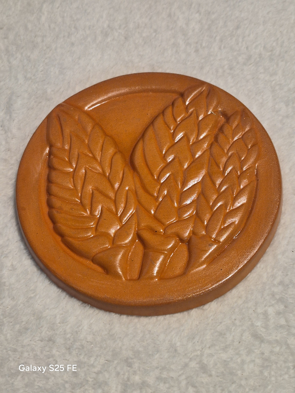 Vintage Ceramic Wheat Bread Warmer Terra Cotta Basket Insert Tile